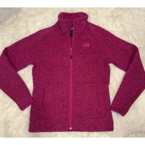 The North Face Women's‎ Full Zip Sweater Jacket, Fuschia Pink Heather Size M